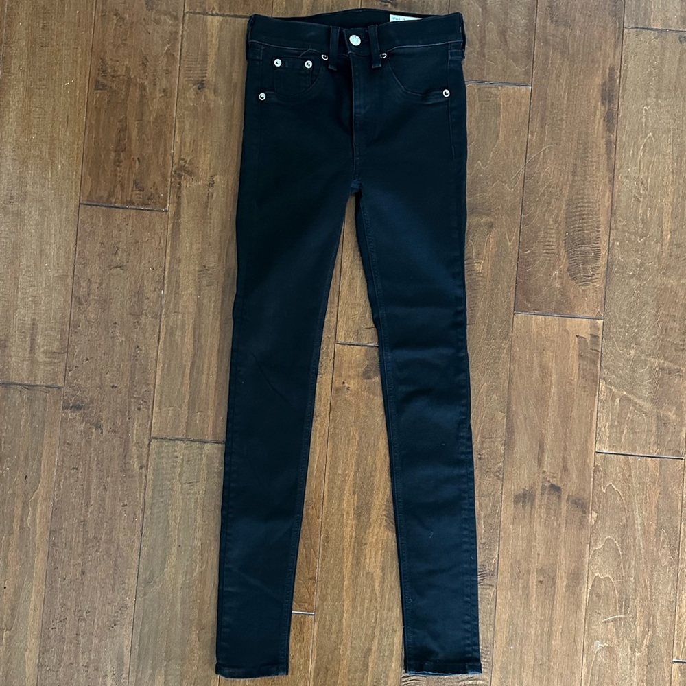 Rag & Bone Black High Rise Ankle Skinny Jeans Sz 23 - Picture 2 of 9